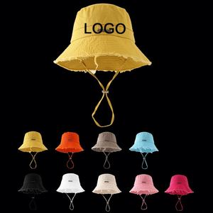 Unisex Cartoon Water-Proof Wide Brim Fisherman Bucket Hat 100% Cotton Adjustable Travel Fishing Cycling Daily Use Party Custom - Product Image 1