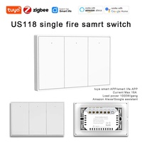 Interrupteur mural intelligent Zigbee, type US 118, panneau de bouton en PC ignifuge en bronze au phosphore, compatible avec Alexa Google Home, 16A 240V