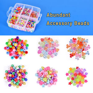 New <b>Colorful</b> DIY Versatile Play Options Enhances Kids Handmade Toy Set Bracelet Making Glass <b>Beads</b> Crystal Lampwork Glass <b>Beads</b> - Product Image 4