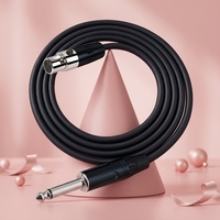 Câble de microphone XLR 3 broches Aixton, Jack 6,5 mm, gaine PVC, conducteur en cuivre nu, noir, pour amplificateur, haut-parleur, table de mixage audio