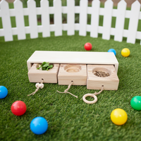 Jouet interactif en bois fait main pour lapin et petits animaux – Boîte à friandises