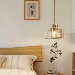 Naitte Glass Pendant <b>Light</b> Square Brass Led Home Lighting For Bedroom <b>Dining</b> Room - Product Image 3