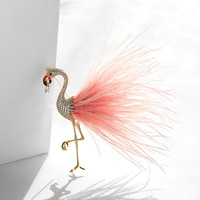 Broche d'oiseau de luxe TIANSHE haut de gamme, à plumes et à motif flamme, pour homme et femme, pour costume et veste, corsage tendance