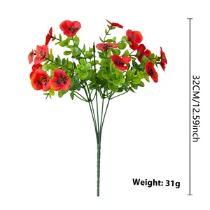 Vente en gros décoration d'intérieur pour mariage fleurs en soie fournies par l'usine feuilles d'eucalyptus artificielles fleurs fête des pères Halloween - Product Image 6