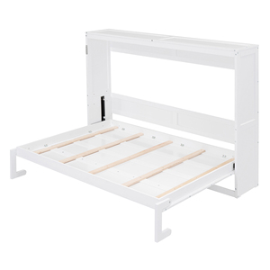 Queen Size Murphy Bed Wall Bed <b>White</b> <b>Storage</b> <b>Cabinet</b> Bedroom Furniture - Product Image 6