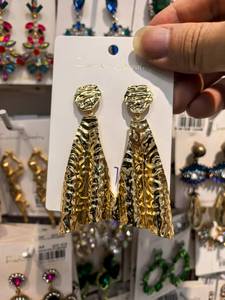 Pendiente de oro de moda grande para disfraz, sin decoloración, joyería libre de alergias, pendiente de oro grueso - Product Image 4