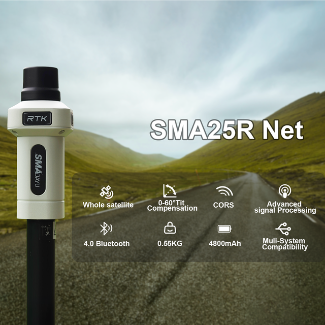 SMA25R Net GNSS RTK Survey System Handheld High Precision Positioning Receiver with Collector, CORS Connection