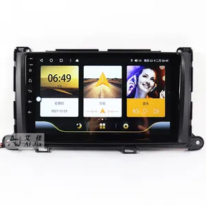 Aijia Autoradio Für 2011-2015 TOYOTA SIENNA 2 Din Android 9 Zoll GPS Navigation Multimedia-System Autoradio-Funksystem