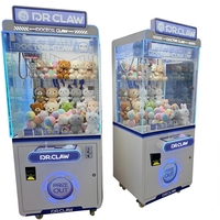 Machine d'arcade à monnayeur mini-grue à attraper les objets avec grue de magasin en bois, modèle à jetons et billets de dollar, en métal et bois