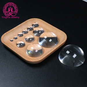 Perle di Vetro Sfaccettate All'Ingrosso da <span class=keywords><strong>8</strong></span> <span class=keywords><strong>mm</strong></span> a 100 <span class=keywords><strong>mm</strong></span>, Cabochon in Vetro Trasparente Bianco Rotondo - Product Image 1