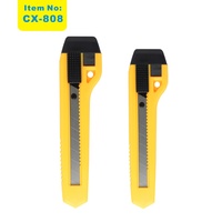 Nouveau design, couteau utilitaire 18 mm, lame en acier à haute teneur en carbone, lame à changement rapide, poignée en plastique, DIY, OEM disponible, origine Ningbo