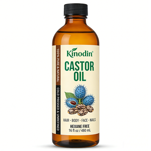 <span class=keywords><strong>Olio</strong></span> di Ricino Kinodin in Bottiglia di Vetro da 16 Fl Oz, 100% Puro e Naturale, Pressato a Freddo, per Viso/Corpo/Capelli/Unghie, Senza Esano - Product Image 2