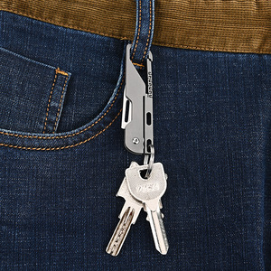 Couteau de poche pliant en acier D2 à lame tranchante, alliage de titane, motif sculpté rétro, mini-couteau EDC pour déballer les colis - Product Image 2