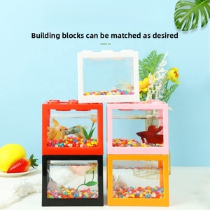 Acquario Impilabile per <span class=keywords><strong>Pesci</strong></span>, Mini Acquario all'Ingrosso per <span class=keywords><strong>Pesci</strong></span> Betta, Decorazione Fai-da-Te da Scrivania - Product Image 4