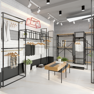 Scaffali <span class=keywords><strong>di</strong></span> esposizione multifunzionali della maglietta della mobilia della Boutique supporto dell'<span class=keywords><strong>abbigliamento</strong></span> scaffali dell'<span class=keywords><strong>abbigliamento</strong></span> dell'indumento del metallo <span class=keywords><strong>per</strong></span> gli uomini del negozio - Product Image 1