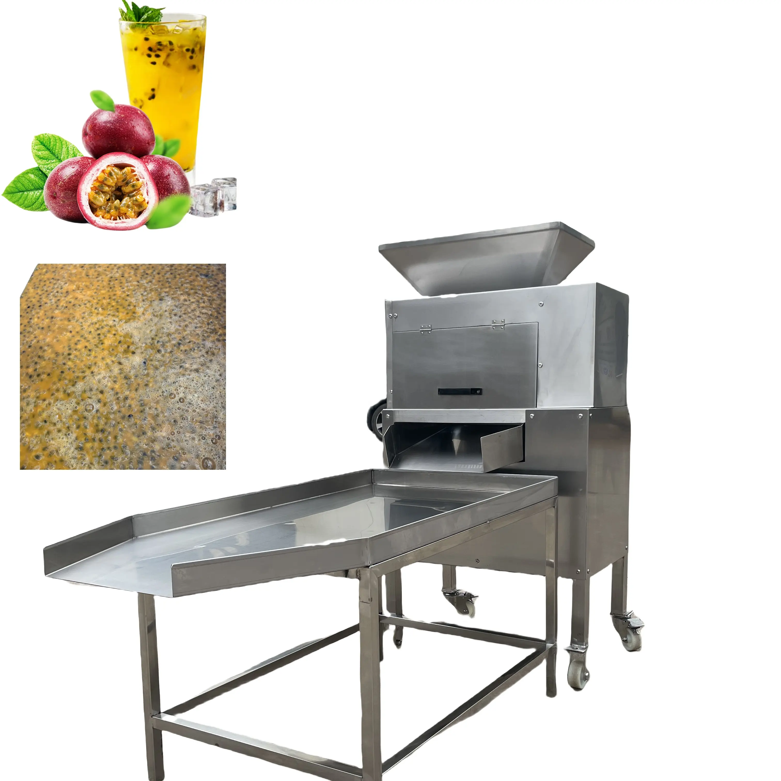 Commercial Fruit Extractor Automatic Electric Fresh Passion Fruit Juicer & Pulp Machine for Sale