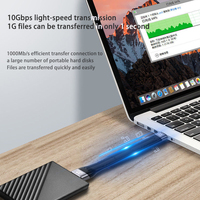 Câble court USB 3.1 Gen 2 TYPE-C vers USB, transfert de données 10GBps, charge rapide 5A, adapté au boîtier de disque dur portable