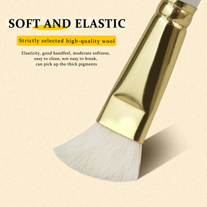 Pinceaux acryliques OEM avec logo personnalisé Pinceaux professionnels d'artiste Filbert en laine pour la <span class=keywords><strong>peinture</strong></span> acrylique - Product Image 4