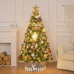 Árbol de Navidad de Pino con Luces LED, Luces Brillantes Pequeñas, Material de PVC/PE, Base de Mesa para Decoración Navideña de Caravanas, 3 Pies, Luz Cálida - Product Image 1