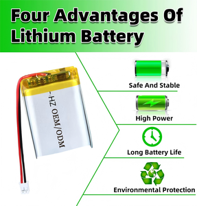 Batterie Li-Polymère Personnalisée HZ 803160 1800mAh 3.7V pour Montre Intelligente, Prix Usine, Certifiée UL1642 TUV - Vente Chaude - Product Image 4