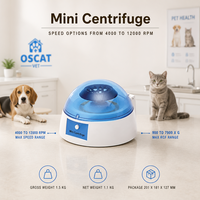 Mini centrifugeuse vétérinaire OSCAT, centrifugeuse de laboratoire de paillasse, équipement vétérinaire pour la préparation d'échantillons en clinique vétérinaire, rotor de tube