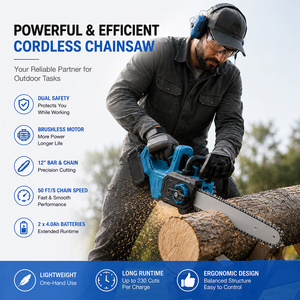 12" Chainsaw Cordless 20V Battery Powered Chain <b>Saw</b> Lithium Ion for Wood Cutting TreTrimming 20V Lithium-Ion Battery Long-lastin - Product Image 2