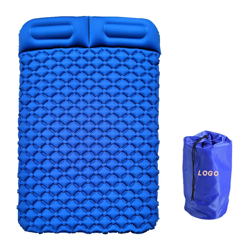 Tpu Compact Buiten Double Zelfopblazende Camping Slapen Pads, Opvouwbaar Ultralight Air Slapen Pad Voor Backpacken Wandelen