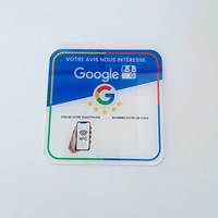 12x12cm NFC étanche ISO modèle QR Code carte affaires verre mur/vitrine/Table autocollant pour hôtels 13.56MHz fréquence