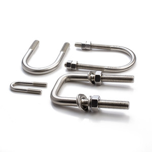 Grado 4.8/8.8/10.9 a forma di U <span class=keywords><strong>bullone</strong></span> e dado in acciaio inox U bulloni quadrati testa esagonale in carbonio bulloni e dadi di ancoraggio <span class=keywords><strong>dimensioni</strong></span> M6 M8 M10 <span class=keywords><strong>M12</strong></span> - Product Image 2