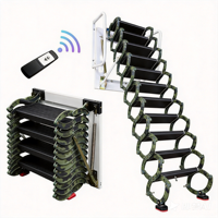 Échelle de grenier pliante automatique, escalier électrique rétractable pour accès au loft des maisons modernes, échelle en aluminium robuste avec télécommande