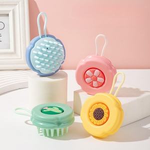 Brosse à shampooing en silicone pour massage du cuir chevelier, prix d'usine, brosse à shampooing avec coussin d'air, peigne de massage - Product Image 1