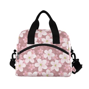 Sac isotherme portable pour le déjeuner, imprimé fleurs de cerisier personnalisées, pour femme, idéal pour le bureau - Product Image 2