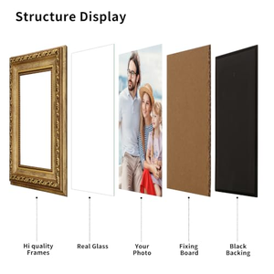 Retro <b>Gold</b> Wedding Photo <b>Frame</b> 7" 8" A4 Classic Style <b>Picture</b> <b>Frame</b> Wall Mounted A3 Wholesale Photo <b>Frame</b> - Product Image 3