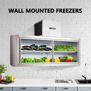 Cabinet de refroidissement en acier inoxydable Mini <span class=keywords><strong>vitrine</strong></span> pour boissons Réfrigérateur mural suspendu - Product Image 2