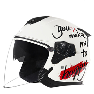 <span class=keywords><strong>Cascos</strong></span> <span class=keywords><strong>de</strong></span> Motocicleta con Doble Visera Aprobados por el DOT, Casco <span class=keywords><strong>de</strong></span> Motocicleta Abierto 3/4 para Hombres y Mujeres Adultos - Product Image 5