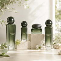 Ensemble de flacons de soin de la peau en verre premium rechargeables et uniques, 50g 40ml 80ml 100ml, élégant récipient cosmétique brun avec bouchon
