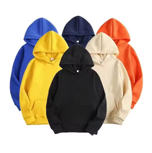 Pulls à capuche unisexes en molleton de polyester et coton pour le dropshipping et la vente en gros, personnalisables avec logo, noirs, unis et vierges, pour hommes - Product Image 1