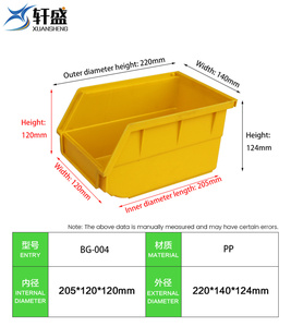 Stackable Phụ Tùng Kho Công Cụ Phần Cứng Hộp Lưu Trữ Chọn Stackable Xếp Chồng Treo Nhựa Kệ Lưu Trữ Bin Phần Bin - Product Image 2