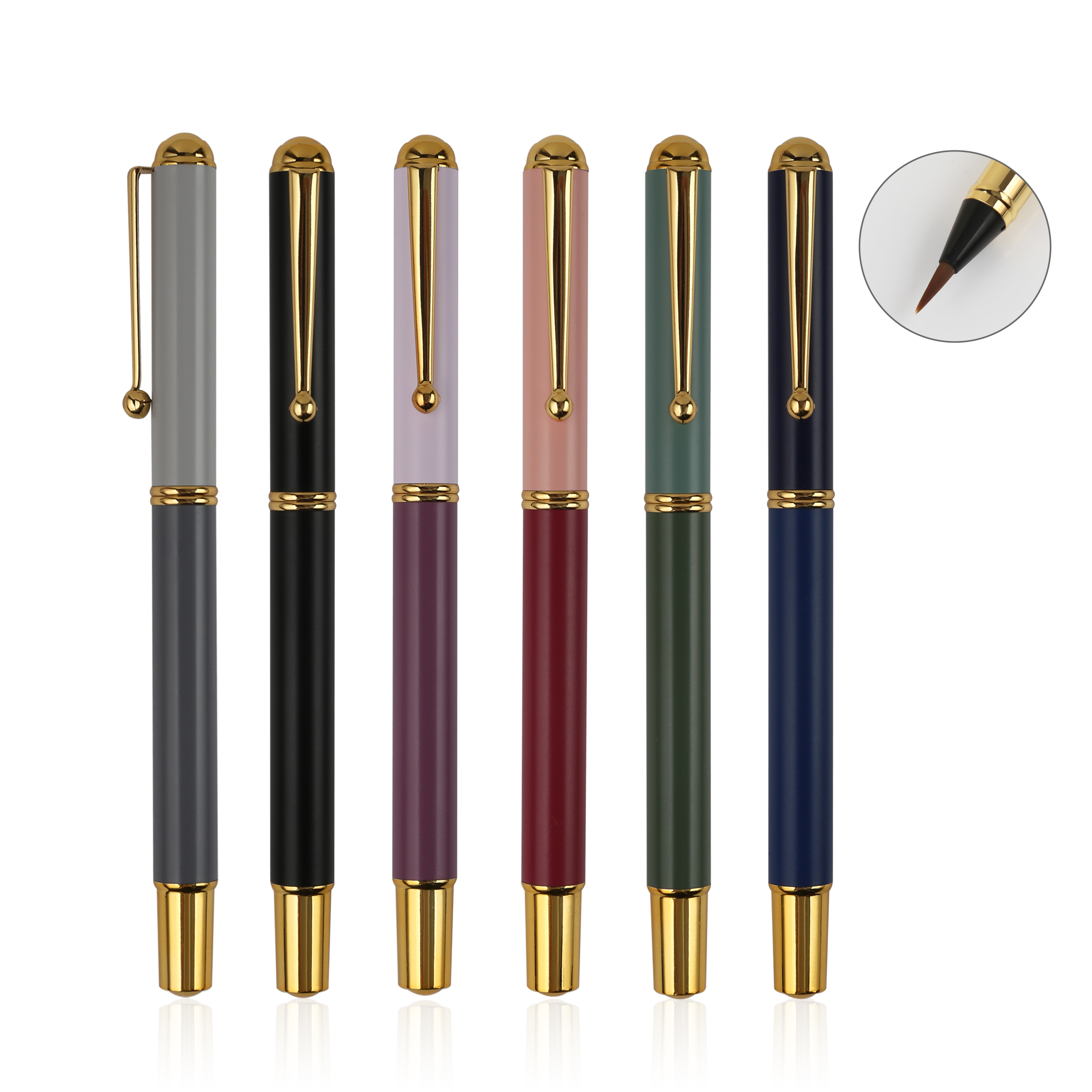 TTX новый рекламный картонный набор контрастный дизайн металлическая ручка может заменить чернильный мешок Кисть ручка для тренировки с пользовательским логотипом