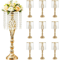 Support à bougies torsadé en fer forgé électroplaqué de style européen de haute qualité pour décoration de mariage, support floral pour style occidental