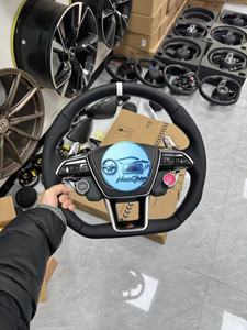 Volant en cuir Nappa haut de gamme avec fibre de carbone, commandes multifonctions, compatible avec <span class=keywords><strong>Audi</strong></span> A8 D4 D5 <span class=keywords><strong>S8</strong></span> <span class=keywords><strong>RS8</strong></span>, tous les modèles berlines - Product Image 6