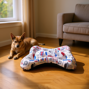 Cuccia per cani Yommy a forma di osso 50x70cm, morbida e confortevole, per cani di taglia piccola e media - Product Image 2