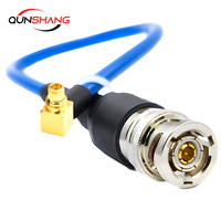 Triax BNC TRB Cable adaptador de tres coaxiales a MMCX cobre macho-hembra 1533B conector de prueba conversión MMCX curvada