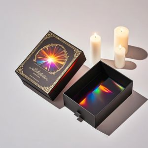 Venta caliente logotipo personalizado ecológico de lujo negro tapa extraíble estilo vela embalaje tapa y Base caja de regalo rígida <span class=keywords><strong>para</strong></span> velas - Product Image 2