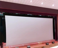 Écran de projection motorisé électrique 16:9, blanc mat perforé, non poreux, tensionné par languettes, 250-500 pouces, fixation murale, garantie 1 an