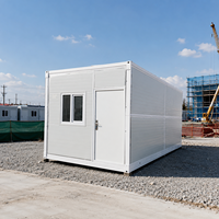 Hébergement pour camp de travailleurs, installation rapide, gain de place, structure en acier, maison préfabriquée pliable en conteneur