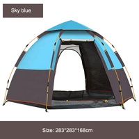 Tente de camping familiale pas chère pour 5-6 personnes, grande tente dôme à montage rapide, grande tente de camping avec ombrage