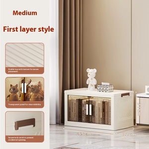 Gabinete de almacenamiento de múltiples capas plegable, armario de plástico para el hogar con vajilla para almacenamiento de juguetes y cajas - Product Image 6