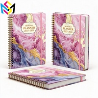 Carnet à spirales ligné avec couverture en carton épais sans acide, 80 feuilles, impression UV, édition cadeau, directement de l'usine du Guangdong