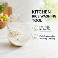 Panier de vidange multifonctionnel Rational pour cuisine domestique, avec poignée, pour animaux de compagnie, riz, fruits, lavage et égouttage